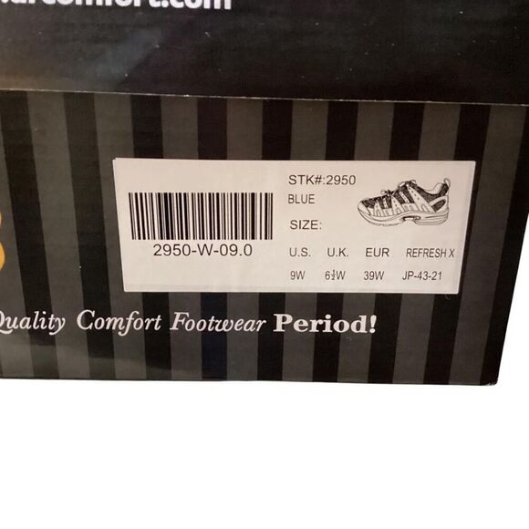Dr Comfort Athletic Shoes Women 9W Blue White Refresh Therapeutic Sneaker NEW - Picture 12 of 12